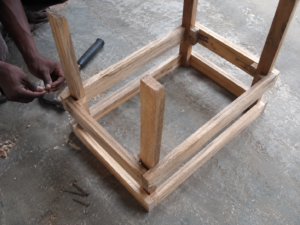 Making the wooden table in progress