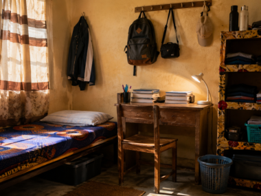 Organized Nigerian Hostel Room on a Small Budget